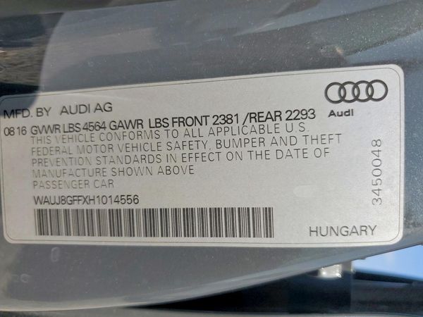 2017 AUDI A3 quattro Premium Plus