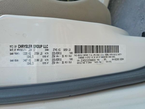 2012 DODGE GRAND CARAVAN SXT