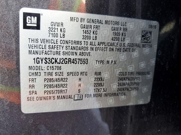 2016 CADILLAC ESCALADE