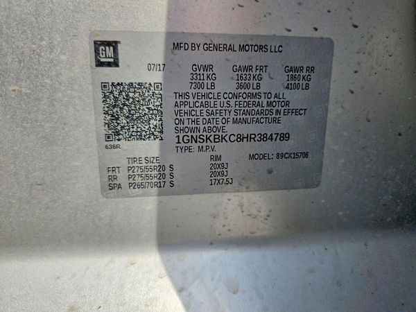 2017 CHEVROLET TAHOE LT