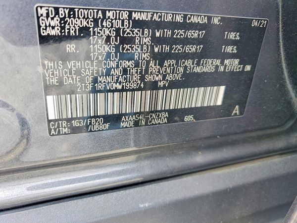 2021 TOYOTA RAV4 LE