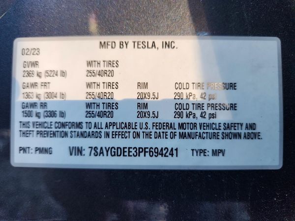 2023 TESLA MODEL Y