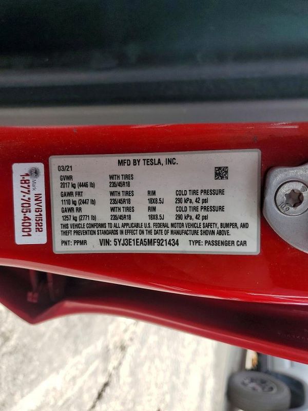 2021 TESLA MODEL 3