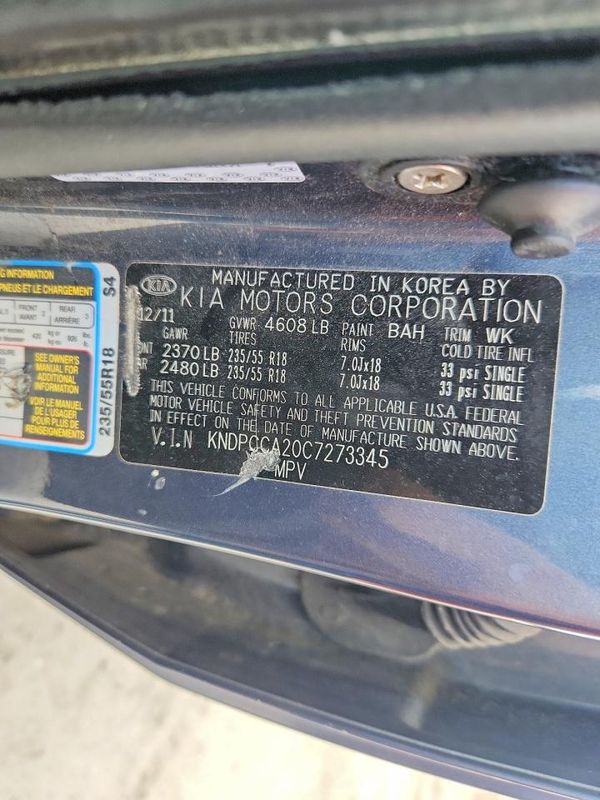 2012 KIA SPORTAGE GLS(Middle grade)