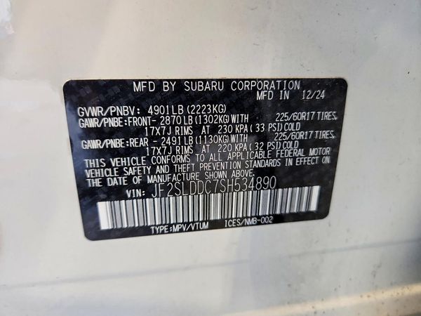 2025 SUBARU FORESTER