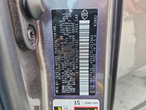2019 TOYOTA CAMRY L/LE/SE/XLE