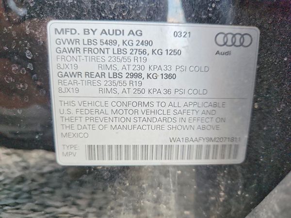 2021 AUDI Q5 quattro Premium Plus