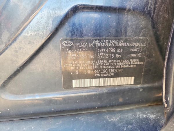 2012 HYUNDAI SONATA Middle-low level