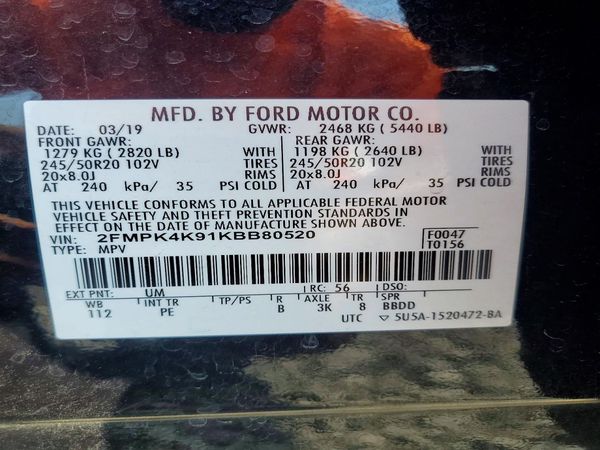 2019 FORD EDGE Titanium