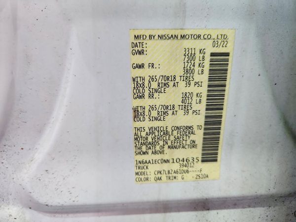 2022 NISSAN TITAN