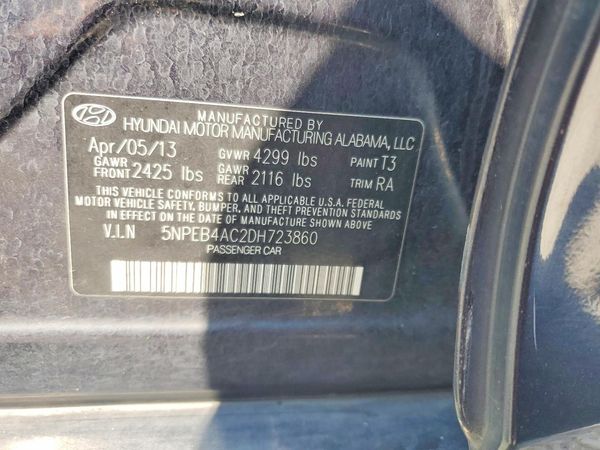 2013 HYUNDAI SONATA