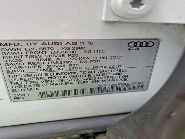 2017 AUDI Q7 quattro Premium Plus