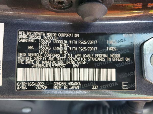 2020 TOYOTA 4RUNNER Base Grade