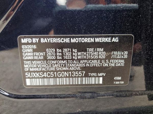 2016 BMW X5