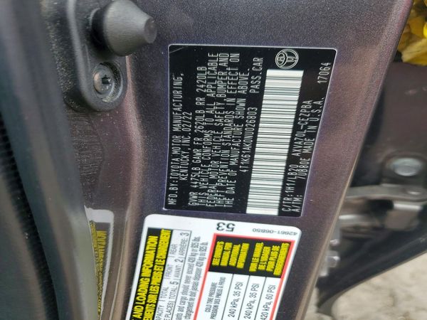 2022 TOYOTA CAMRY