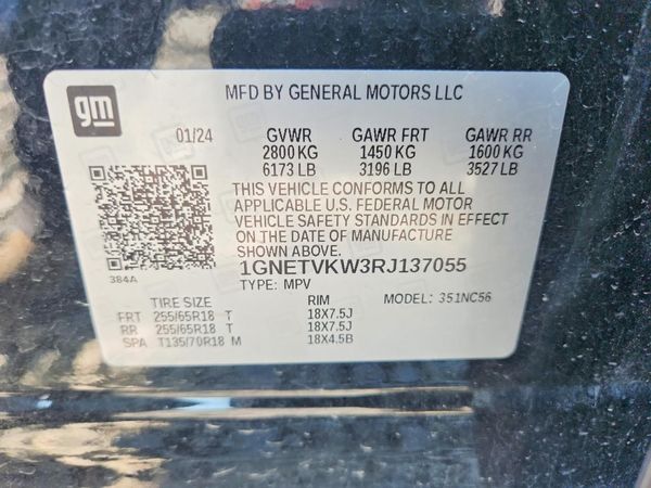 2024 CHEVROLET TRAVERSE LT Cloth — VINS