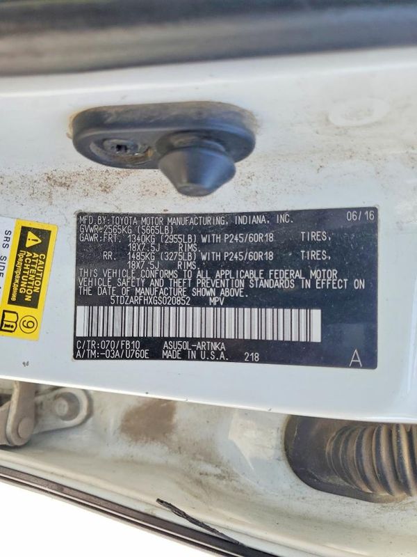 2016 TOYOTA HIGHLANDER Base/Hybrid