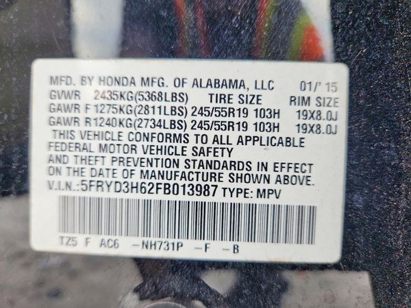 2015 ACURA MDX