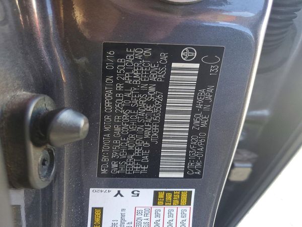 2016 TOYOTA PRIUS One/Two — VINS