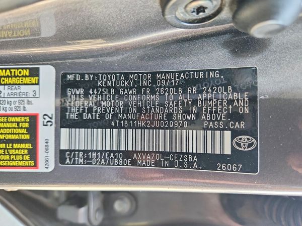 2018 TOYOTA CAMRY