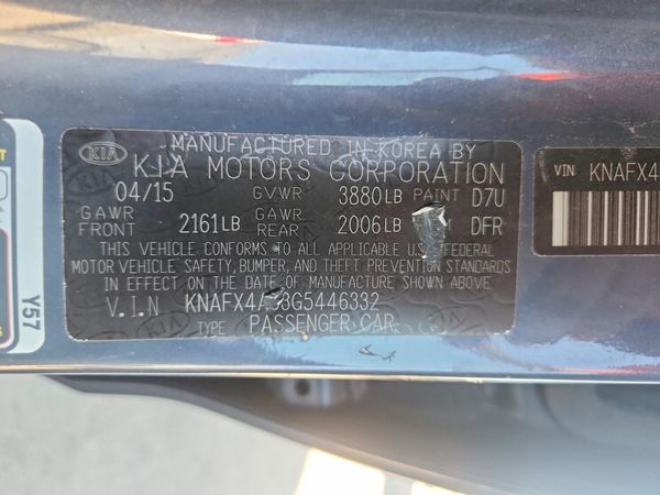 2016 KIA FORTE