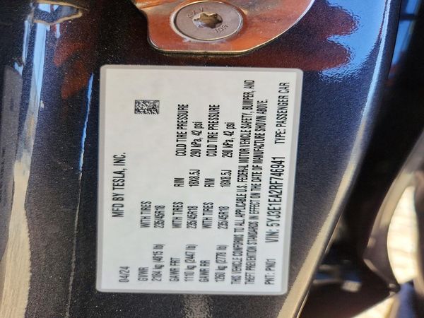 2024 TESLA MODEL 3 — VINS