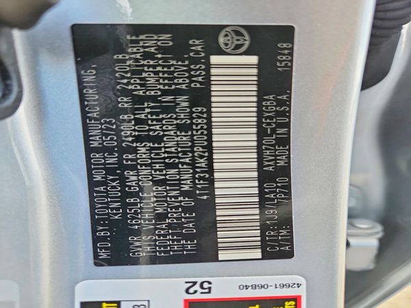 2023 TOYOTA CAMRY XLE — VINS