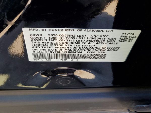 2020 HONDA PILOT EXL
