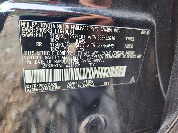 2015 TOYOTA RAV4 Limited (G Grade)