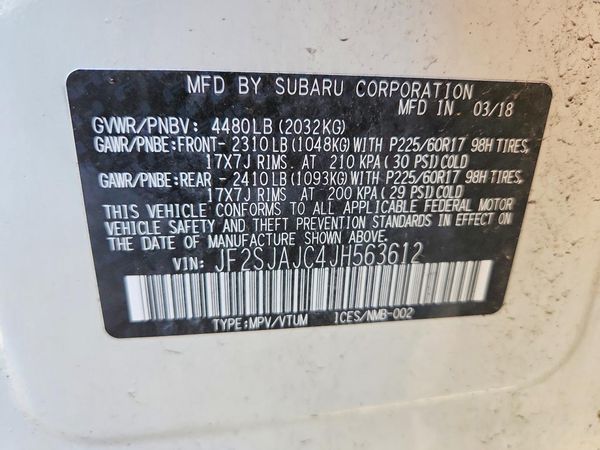 2018 SUBARU FORESTER Limited