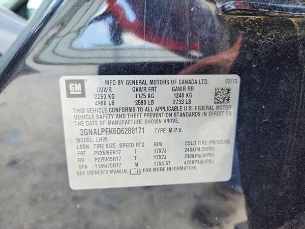 2013 CHEVROLET EQUINOX 2LT