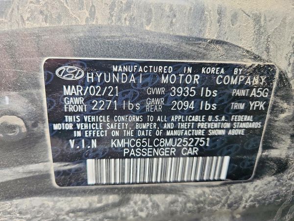 2021 HYUNDAI IONIQ Blue