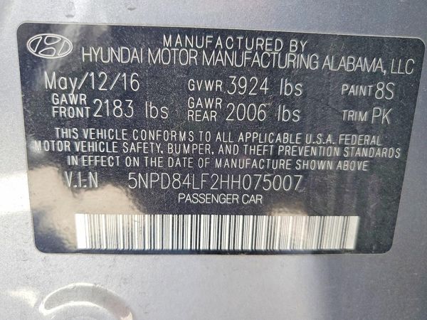 2017 HYUNDAI ELANTRA