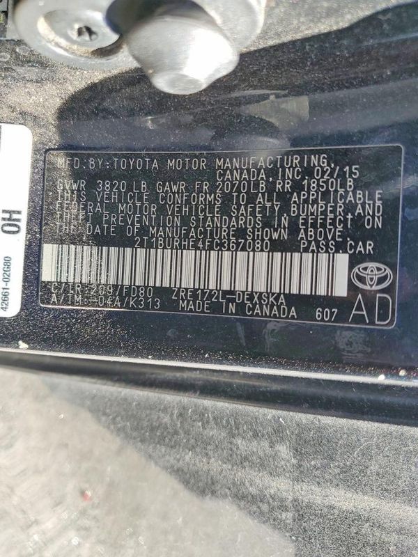 2015 TOYOTA COROLLA