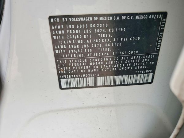 2020 VOLKSWAGEN TIGUAN 4Motion SE, 4Motion SEL