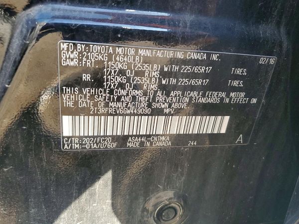 2016 TOYOTA RAV4 XLE (M Grade)