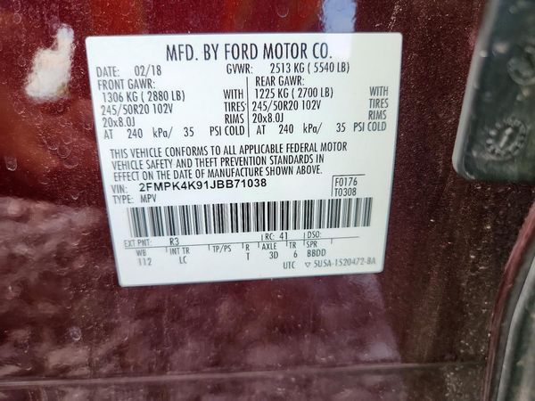 2018 FORD EDGE Titanium