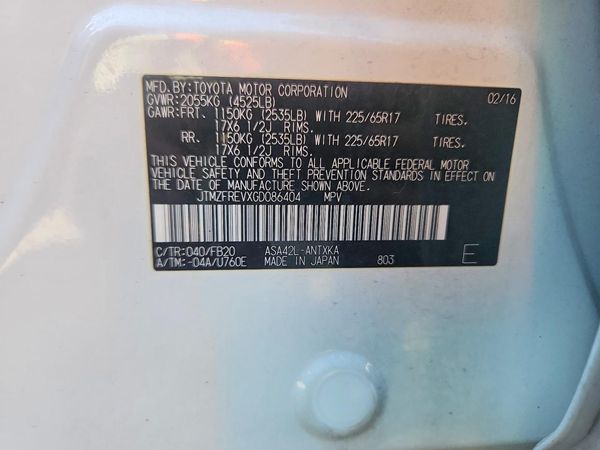 2016 TOYOTA RAV4