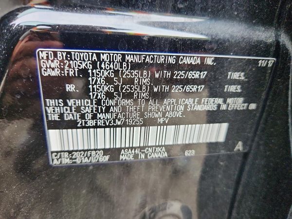 2018 TOYOTA RAV4 LE