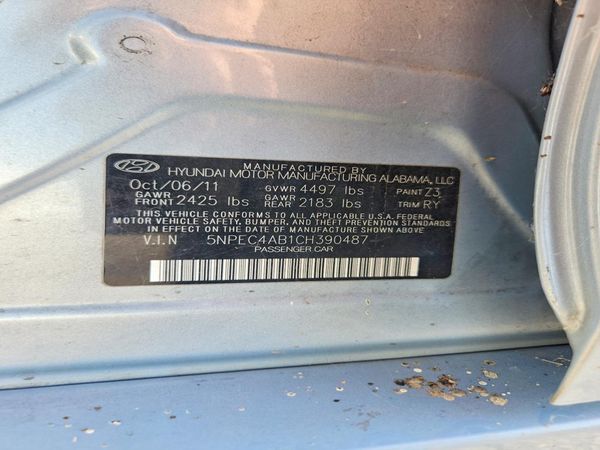 2012 HYUNDAI SONATA