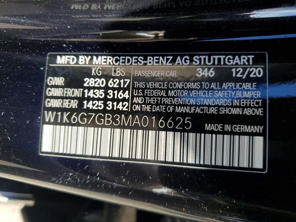 2021 MERCEDES-BENZ S S580-4M