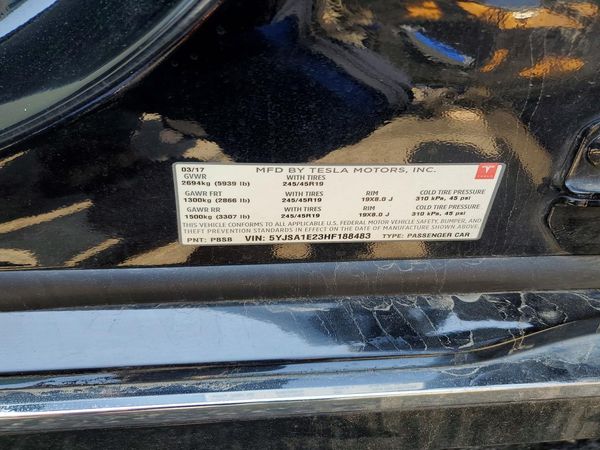 2017 TESLA MODEL S