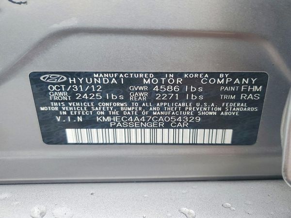 2012 HYUNDAI SONATA Middle level