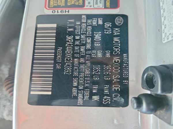 2019 KIA RIO LX, S