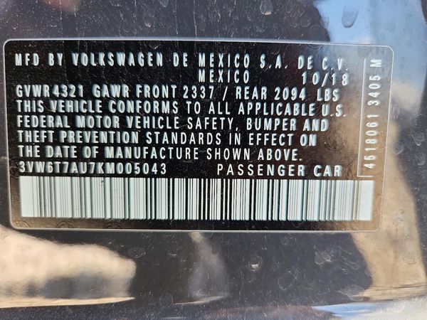 2019 VOLKSWAGEN GTI