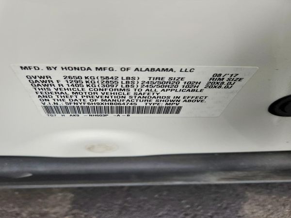2017 HONDA PILOT TOURING