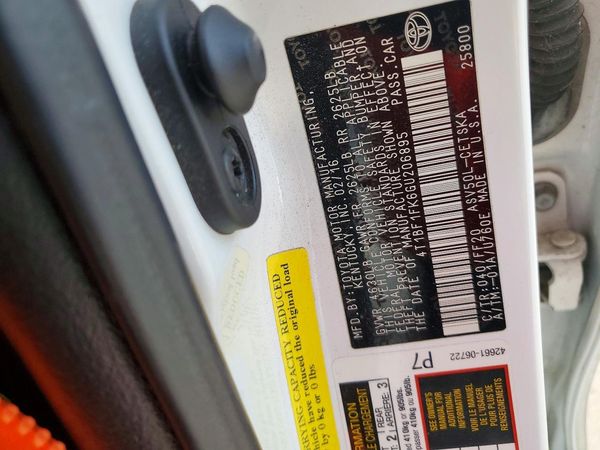 2016 TOYOTA CAMRY