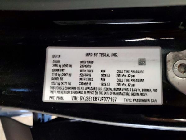 2018 TESLA MODEL 3