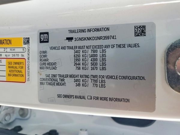 2022 CHEVROLET TAHOE