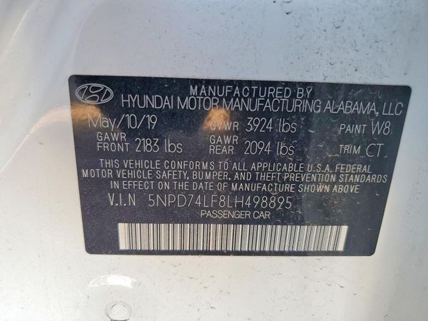 2020 HYUNDAI ELANTRA